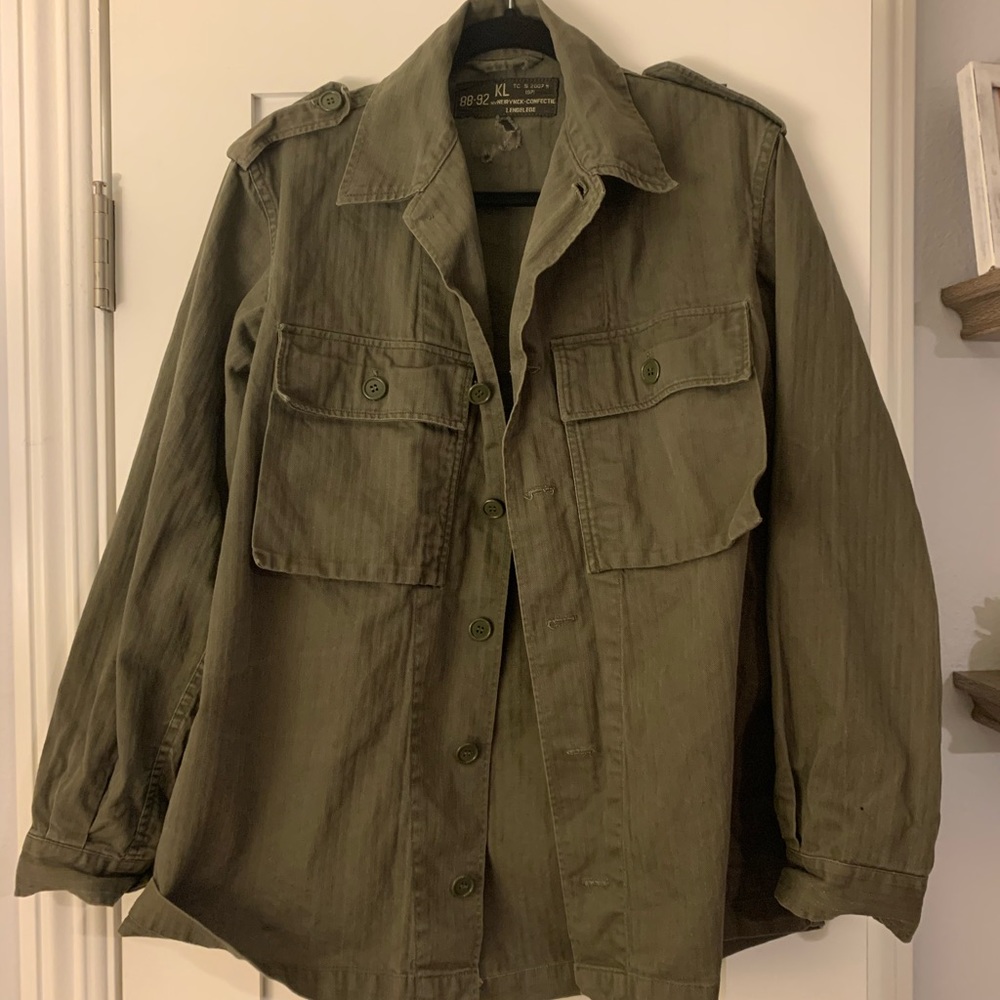 Urban outfitters distressed military jacket